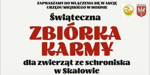 Świąteczna zbiórka karmy dla zwierząt ze schroniska w Skałowie