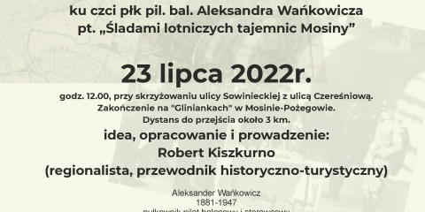  I Mosiński Spacer historyczny ku czci płk pil. bal. Aleksandra Wańkowicza