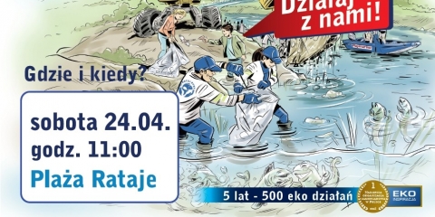 Sprzątanie brzegów Warty