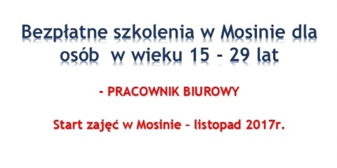 Bezpłatny kurs pracownik biurowy + staż - ostatnie miejsce wolne