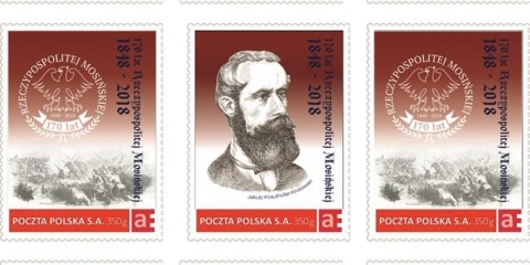 Wydawnictwa Poczty Polskiej na rocznicę proklamacji w Mosinie