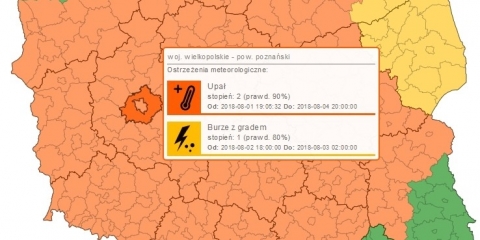 Rekordowa temperatura i nadchodzące burze