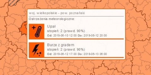 Uwaga! Wystąpią burze z gradem