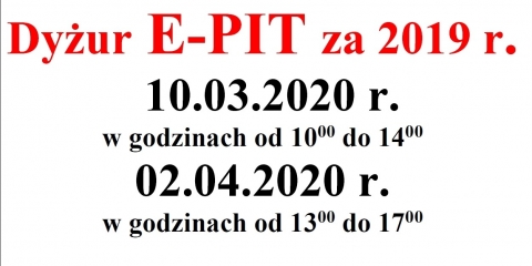 Dyżur PIT w Mosinie w 2020 roku