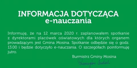 E-nauczanie w Gminie Mosina