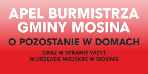 Apel Burmistrza Gminy Mosina