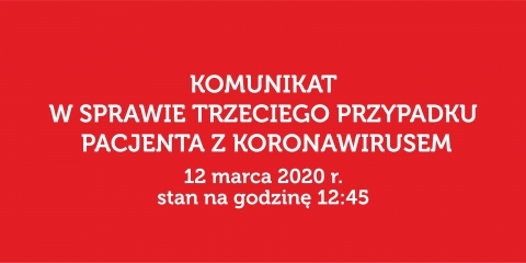 Koronawirus - trzeci przypadek
