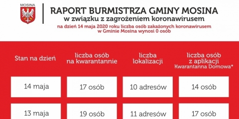 Raport Burmistrza Gminy Mosina