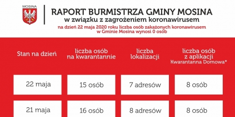 Raport Burmistrza Gminy Mosina