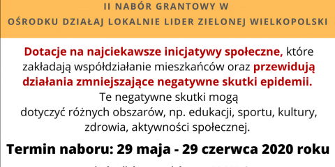 II Nabór Grantowy w Ośrodku Działaj Lokalnie 