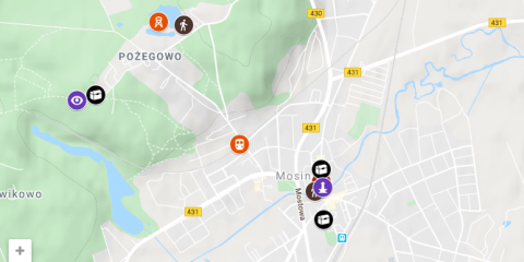 Mapa letnich atrakcji wokół Poznania