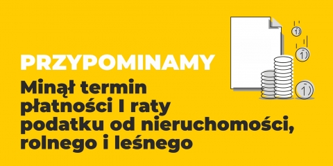 Pierwsza rata podatku - przypomnienie!