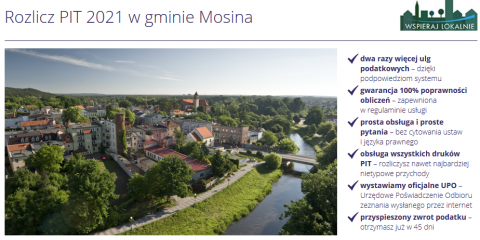 Rozlicz PIT w Gminie Mosina - zostaw swój podatek tu, gdzie mieszkasz