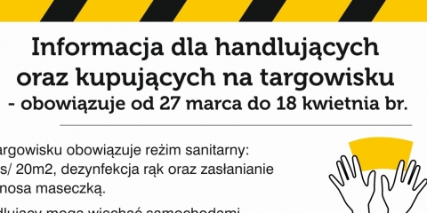Informacja dla handlujących oraz kupujących na targowisku