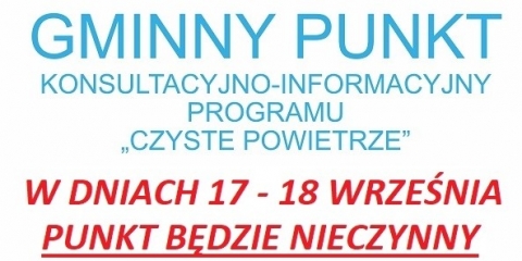 Punkt "Czystego Powietrza" będzie nieczynny