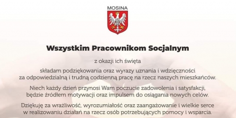 21 listopada - Dzień Pracownika Socjalnego
