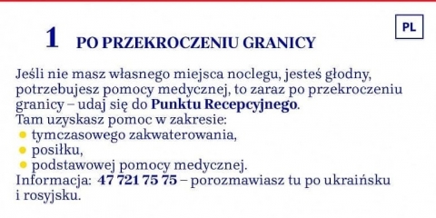 Zbiór informacji dla osób przybywających z Ukrainy