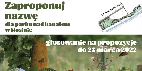 Głosowanie na zaproponowane nazwy dla Parku w Mosinie
