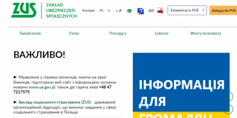 500+ dla obywateli Ukrainy - dyżur ZUS w Mosinie! / 500+ для громадян України - ЗУС на чергуванні в Мосині!