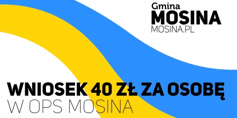 Świadczenie pieniężne 40 zł dziennie za osobę w OPS Mosina