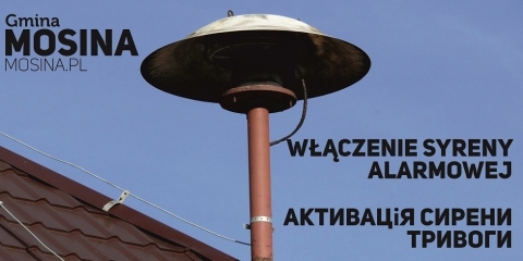 Komunikat dot. uruchomienia syren alarmowych w gminie Mosina