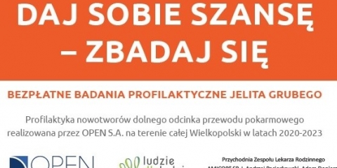 Bezpłatne badania profilaktyczne jelita grubego