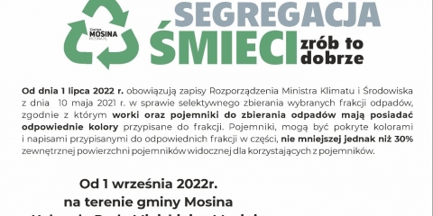 Przypominamy! Zmiany w segregacji odpadów