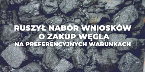 Można składać wnioski na zakup węgla na preferencyjnych warunkach
