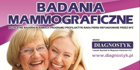 Bezpłatne badania mammograficzne