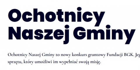 Ochotnicy Naszej Gminy