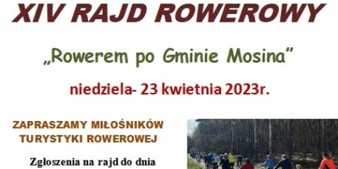 XIV Rajd Rowerowy „Rowerem po Gminie Mosina”