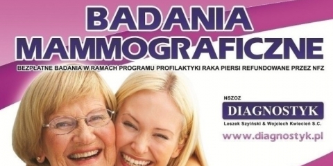 Bezpłatne badania mammograficzne