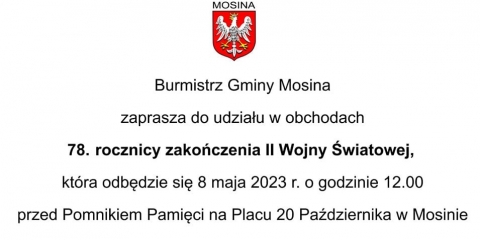 Obchody 78. rocznicy zakończenia II wojny światowej