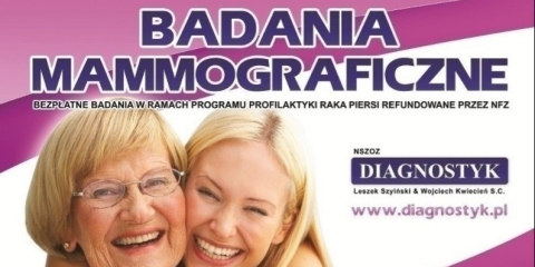 Bezpłatne badania mammograficzne