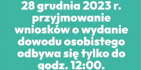 Wnioskowanie o dowód osobisty