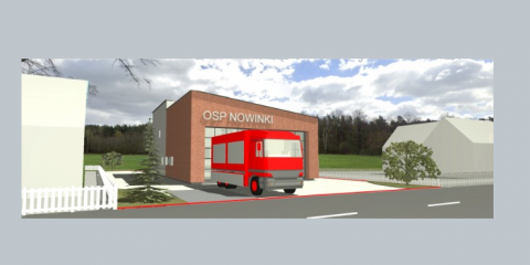 Koncepcja nowej siedziby OSP Nowinki gotowa