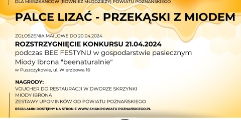 Konkurs Palce lizać – przekąski z miodem