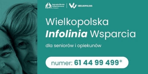 Wielkopolska Infolinia Wsparcia dla seniorów i opiekunów