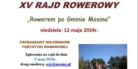 15 Rajd Rowerowy „Rowerem po Gminie Mosina”