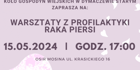Warsztaty z profilaktyki raka piersi