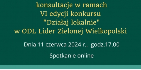 Konsultacje w ramach Działaj Lokalnie