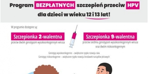 Bezpłatne szczepienie przeciw wirusowi brodawczaka ludzkiego (HPV)
