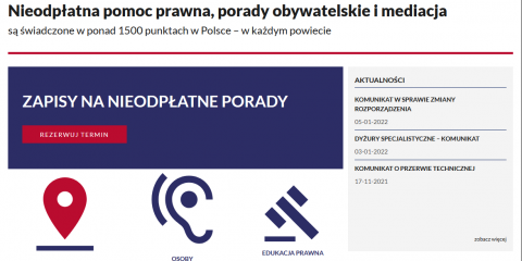 Nieodpłatna pomoc prawna