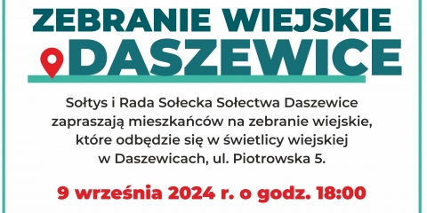 Zebranie wiejskie Sołectwa Daszewice