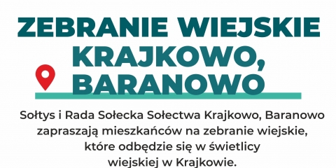 Zebranie wiejskie sołectwa Krajkowo, Baranowo