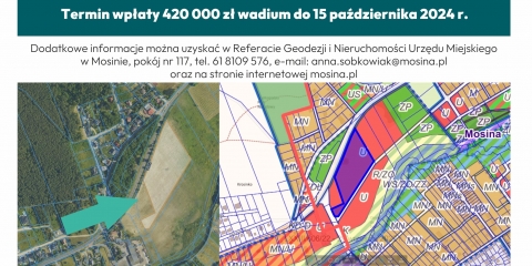 Działka na sprzedaż - ul. Konopnickiej w Mosinie