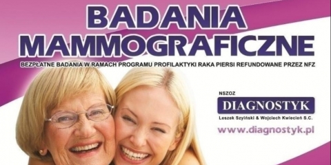 Bezpłatne badania mammograficzne