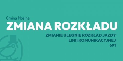 Zmiana rozkładu jazdy linii komunikacyjnej 691