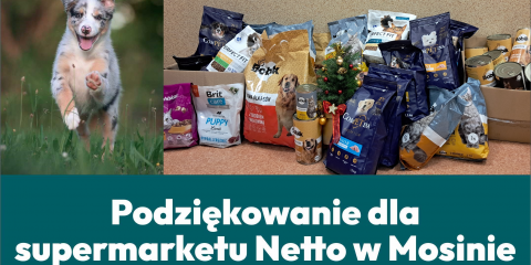 Podziękowania za karmę dla zwierząt