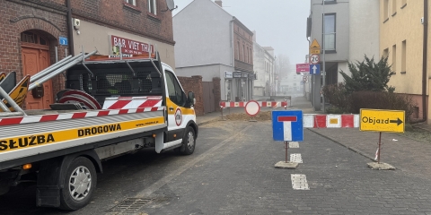 Awaria wodociągowa na ul. Krotowskiego w Mosinie